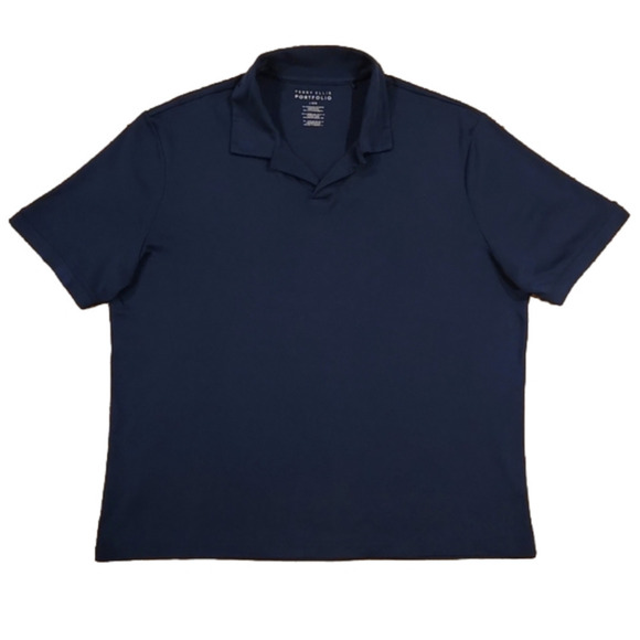 3/$20 Perry Ellis Portfolio Black Polo Shirt - Picture 1 of 5